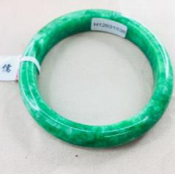 Zheru Natural Jadeite Bracelet Green 54-62mm w/ Certificate