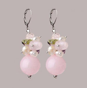 Real Freshwater Pearl Silver Levelback Dangle Earrings