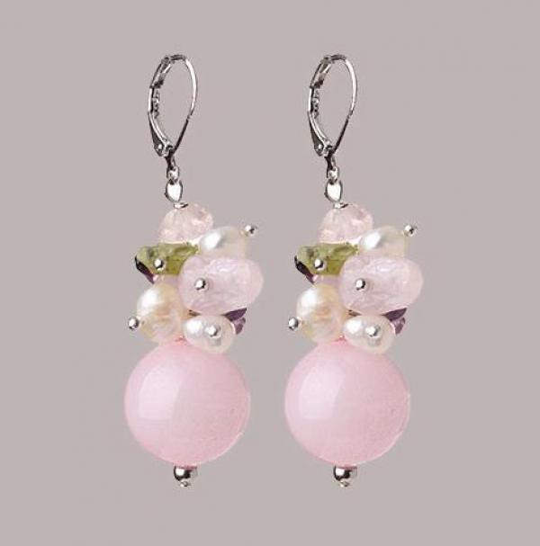 Real Freshwater Pearl Silver Levelback Dangle Earrings