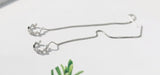 925 Silver Ear Clip Tassel Earrings Zirconia Ear Cuff Fine Jewelry