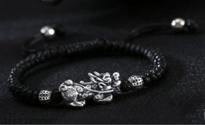 Red String 999 Silver Pixiu 3D Bracelet For Kids