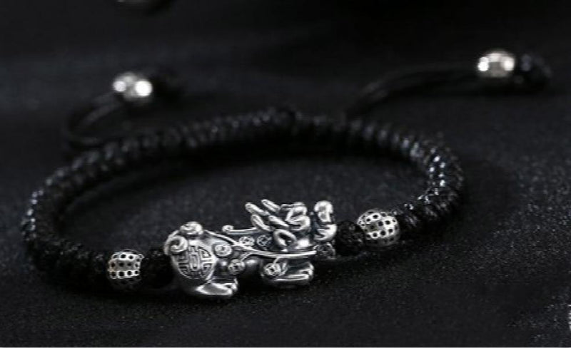 Red String 999 Silver Pixiu 3D Bracelet For Kids