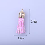Multi-coloured Tassel Pendant Acrylic Key Chain Set
