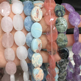 13X18mm Faceted Oval Aquamarines Amethys Labradorite Spacer Beads
