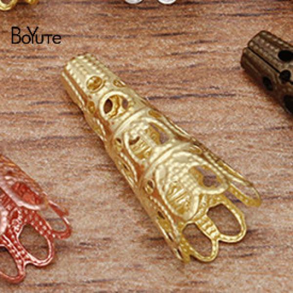 BoYuTe Metal Brass Stamping Filigree Bead Caps Diy Hand Jewelry Accessories
