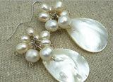 Freshwater Pearl Earrings S925 Sterling Silver Dangle Earrings