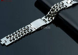 316L Stainless Steel Wide ID Bracelet Men's Bangle 22mm 84g