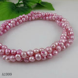Baroque AA 4-5MM Freshwater Pearl Strand DIY Necklace Bracelet Earring
