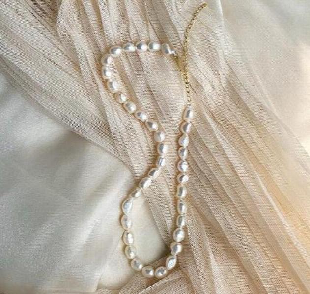 Baroque Freshwater Pearl Necklace Chain Clasp Fine Women Gift