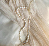 Baroque Freshwater Pearl Necklace Chain Clasp Fine Women Gift