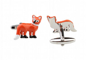 Fox Orange Cufflinks 26mm L1802 Men's Animal Cuff Links