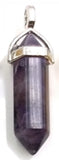 Pink Crystal Hexagonal Column Pendant Necklace for Women