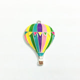 10pcs Silvery Plated Enamel Fire Balloon Pendant For Kids Jewelry