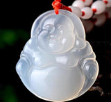 Koraba Chalcedony Agate Jade Icy Pendant Maitreya Buddha