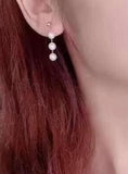 6-9mm Round Freshwater Australia South Sea Pearl Earrings