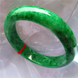 Natural Burmese Emerald Green 54-62mm Bracelet Princess Jewelry Gift