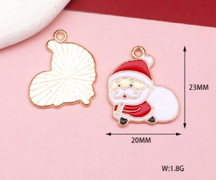 10 Santa Claus Charms DIY Jewelry Making Pendants