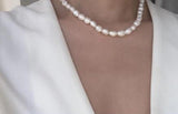 Baroque Freshwater Pearl Necklace Chain Clasp Fine Women Gift
