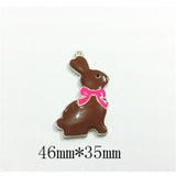 10pcs Easter Series 2 Chunky Rhinestone/Enamel Rabbit,Chocolate Bunnies Pendant