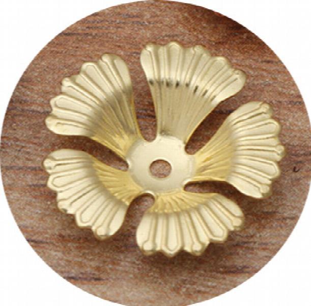 100 PCS 17x4mm Brass Flowers Base Filigree Bead Caps DIY Jewelry Making