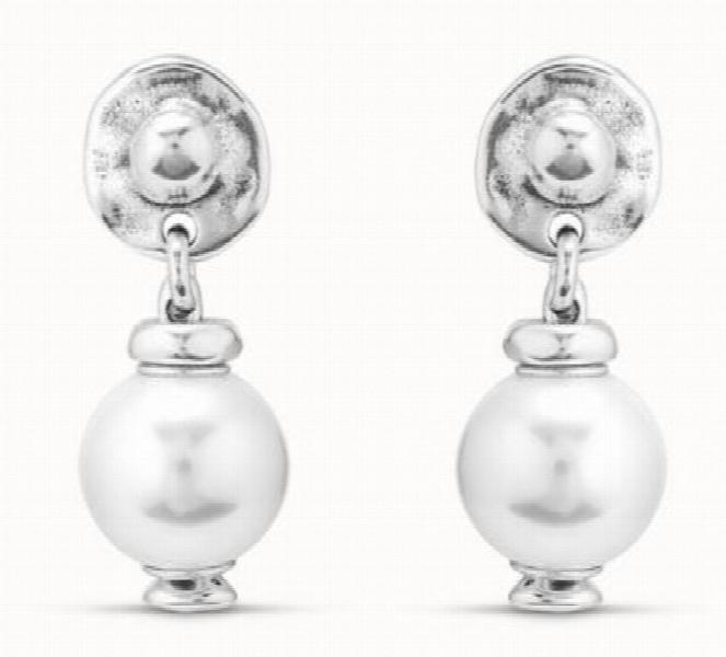 Spain Electroplating 925 Silver Pearl Earrings