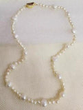 Pearl Necklace Flat Baroque Mixes Choker Clasp Women Jewelry