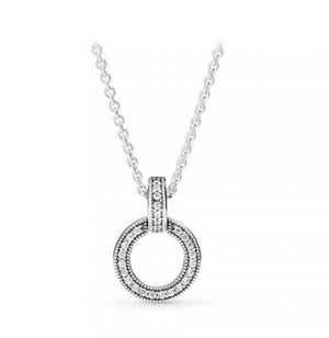 Two-tone Circles Pendant Necklace for Women