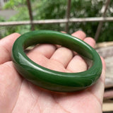Zheru Hetian Jade Green Bracelet 54-64mm Princess Jewelry Gift