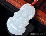 Icy Green Jadeite Pendant Guanyin Kwan Yin Necklace Cord