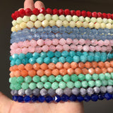 8mm Pink Quartz Faceted Stone Beads Round Loose Beads 15''Strands