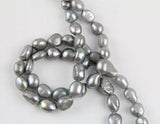9mm Baroque Gray Freshwater Pearl Loose Beads DIY Necklace Material