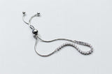 925 Sterling Silver 3mm Beads Charms Chain Bracelet