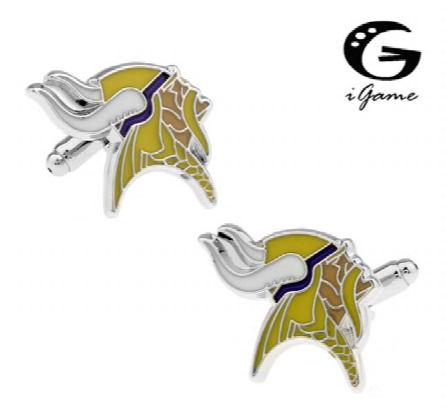 Yellow Copper Novelty Chief Style Cuff Links