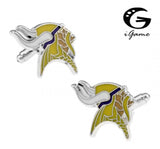 Yellow Copper Novelty Chief Style Cuff Links
