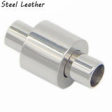 10pcs 316L Stainless Steel Magnetic Clasps Hooks Round Leather Cord Bracelet End