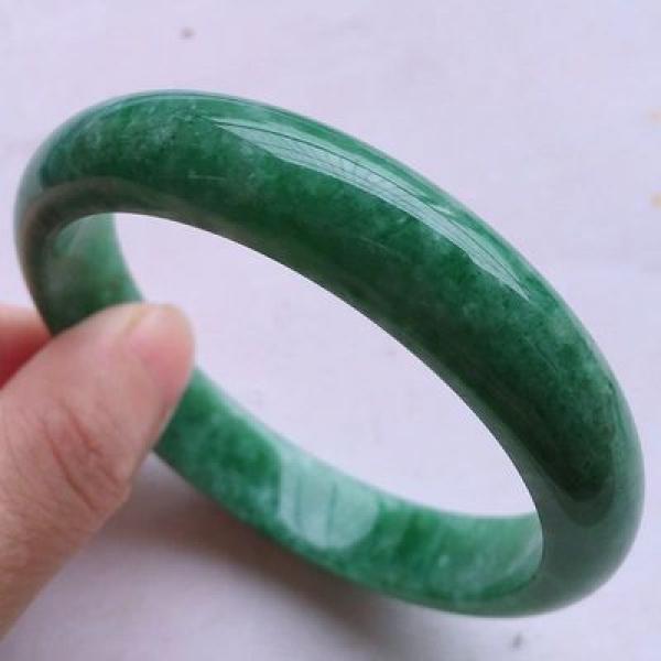 Natural Burmese Jadeite Light Green 54-62mm Bracelet Princess Jewelry