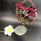 Personalized Name Hoop Earrings Bamboo Aretes Acrylic Hoop Earrings