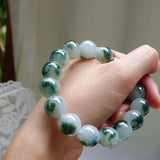 Burmese Jade Two-tone Bracelet for Men and Women