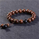 10mm Golden Sandalwood Wooden Prayer Beads Bracelets Buddha Meditation Beads