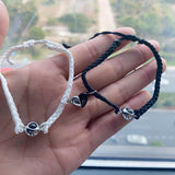 Magnetic Couple Bracelet Set with Photo Projection