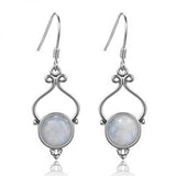 Natural Moonstone Drop Earrings 925 Sterling Silver Jewelry