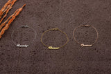 Name Bracelet Stainless Steel Minimalist Personalized Jewelry with Name