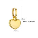 HECHENG Heart Earrings Necklace Bracelet Set