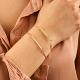 Personalized Family Name Bracelet, 4 Sided Bar Bracelet