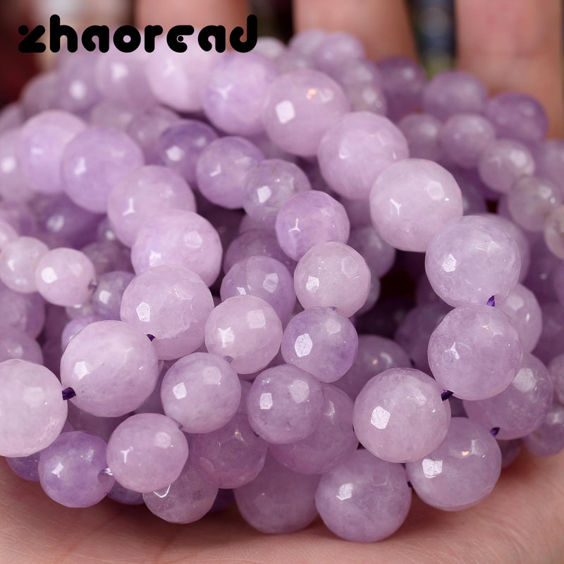 Faceted Lavender Amethysts Stone Beads for Jewelry Making DIY Charms Bracelet