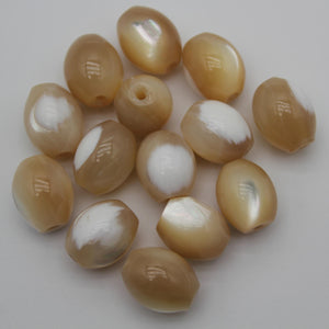 Natural Horseshoe Snail Shell Oval Rice Beads Loose Spacer Bead