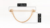 Metal Collar Brooch Chain Tassel Suit Pin Wedding Jewelry