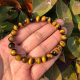Yellow Tiger Eye Bracelet Crystal Quartz Healing Stone Jewelry