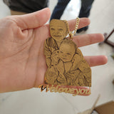 DODOAI Photo Necklace for Kids Family Memory Jewelry
