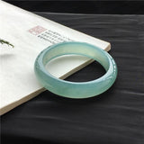 Natural Myanmar Jadeite 54-64mm Ice Light Bracelet Princess Jewelry